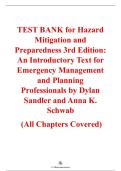 Hazard Mitigation and Preparedness&comma; 3rd Edition &ndash; Dylan Sandler&comma; Anna K&period; Schwab &ndash; ISBN 9780367635770 &ndash; Complete Test Bank &lpar;All Chapters 1&ndash;13&rpar;