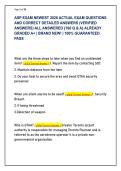 ASP EXAM NEWEST 2026 ACTUAL EXAM QUESTIONS  AND CORRECT DETAILED ANSWERS &lpar;VERIFIED  ANSWERS&rpar; ALL ANSWERED &lbrace;160 Q & A&rcub; ALREADY  GRADED A&plus; &vert; BRAND NEW&excl; &vert; 100&percnt; GUARANTEED  PASS