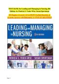 Leading and Managing in Nursing &lpar;8th Edition&comma; Patricia S&period; Yoder-Wise & Susan Sportsman&rpar; &ndash; Complete Test Bank