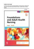 COMPLETE TEST BANK Foundations and Adult Health Nursing &lpar;Surgical Pathology&colon; A Case Based Approach to Diagnosis&rpar; 10th Edition by Kim Cooper MSN RN&comma; Kelly Gosnell MSN RN &lpar; 2026&rpar; &vert;&vert; CURRENT EDITION&vert;&vert; ACCURATE ANSWERS