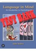 Test bank for the language in mind 2nd edition an introduction to psycholinguistics by julie sedivy