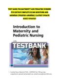Test Bank for Maternity and Pediatric Nursing 8th Edition COMPLETE EXAM Questions and Answers &lpar;Verified Answers&rpar; &lpar;Latest Update 2025&rpar; UPDATE&excl;&excl;