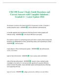 CRJ 100 Exam 1 Study Guide Questions and Correct Answers with Complete Solutions &vert; Graded A&plus; &vert; Latest Update 2026