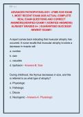 ADVANCED PATHOPHYSIOLOGY- UTMB 5355 EXAM  1&comma; MOST RECENT EXAM 2026 ACTUAL COMPLETE  REAL EXAM QUESTIONS AND CORRECT  ANSWERS&vert;&vert;VERIFIED EXAM&excl;&excl;&excl; &lpar;VERIFIED ANSWERS&rpar;  ALREADY GRADED A&plus; &vert; GUARANTEED SUCCESS&excl;&excl;  NEWEST EXAM&excl;&excl;&excl; 