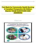 Test Bank - Community Health Nursing&comma; A Canadian Perspective&comma; 5th Edition &lpar;Stamler&comma; 2026&rpar;&comma; Chapter 1-33 &vert; All Chapters