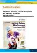 Solution Manual For Anesthesia&comma; Analgesia&comma; and Pain Management for Veterinary Technicians by Janet Romich 1st Edition&comma; Newest Update 2026