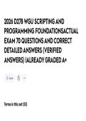 2026 D278 WGU SCRIPTING AND PROGRAMMING FOUNDATIONSACTUAL EXAM 70 QUESTIONS AND CORRECT DETAILED ANSWERS &lpar;VERIFIED ANSWERS&rpar; -ALREADY GRADED A&plus;