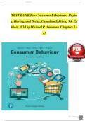 TEST BANK For Consumer Behaviour&colon; Buying&comma; Having&comma; and Being&comma; Canadian Edition&comma; 9th Edition&comma; 2024 by Michael R&period; Solomon&comma; Verified Chapters 1 - 15&comma; Complete solution &vert;Guide A&plus;&period;