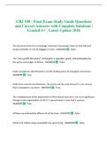 CRJ 100 - Final Exam Study Guide Questions and Correct Answers with Complete Solutions &vert; Graded A&plus; &vert; Latest Update 2026
