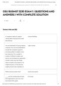OSU BUSMGT 3230 EXAM 1 &vert; QUESTIONS AND ANSWERS &vert; WITH COMPLETE SOLUTION