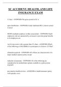 SC ACCIDENT&period; HEALTH&comma; AND LIFE INSURANCE EXAM QUESTIONS AND ANSWERS 2026