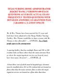 TEXAS NURSING HOME ADMINISTRATOR  2026&sol;2027 BANK 2 VERSIONS 600 EXAM  QUESTIONS ACCURATE ACTUAL EXAM &sol;  FREQUENTLY TESTED QUESTIONS WITH  DETAILED ANSWERS &vert; GUARANTEED PASS  &vert; GRADED A &vert; LATEST UPDATE