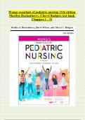 Wongs essentials of pediatric nursing 11th edition Marilyn Hockenberry&comma; Cheryl Rodgers test bank Chapṱers 1 - 31