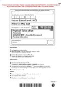 PACKAGE DEAL FOR Pearson Edexcel Level 3 GCE Physical Education  Exams&vert; 2025 Combined QUESTION PAPER and MARK SCHEME &vert; COMPLETE AND ACCURATE