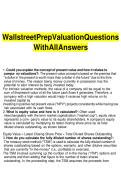 WALLSTREET PREP VALUATION QUESTIONS WITH ALL ANSWERS
