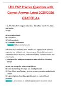 LEIK FNP Practice Questions with  Correct Answers Latest 2025&sol;2026  GRADED A&plus;