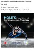 Human Anatomy & Physiology &ndash; Hole&rsquo;s Essentials of Human Anatomy & Physiology &lpar;15th Edition&rpar;&comma; ISBN 9781265331160 &vert; Complete Test Bank with Expert-Verified Answers