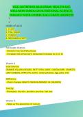 WGU NUTRITION D440 EXAM&colon; HEALTH AND WELLNESS THROUGH NUTRITIONAL SCIENCE&comma; 2026&sol;2027 WITH CORRECT&sol;ACCURATE ANSWERS