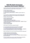 HESI RN Health Assessment  Questions And Answers 2026&sol;2027
