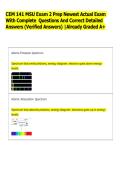 CEM 141 MSU Exam 2 Prep Newest Actual Exam  With Complete  Questions And Correct Detailed  Answers &lpar;Verified Answers&rpar; &vert;Already Graded A&plus; 