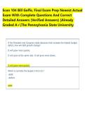 Econ 104 Bill Goffe&comma; Final Exam Prep Newest Actual  Exam With Complete Questions And Correct  Detailed Answers &lpar;Verified Answers&rpar; &vert;Already  Graded A&plus;The Pennsylvania State University  