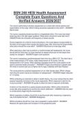 BSN 246 HESI Health Assessment  Complete Exam Questions And  Verified Answers 2026&sol;2027 