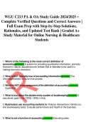 WGU C213 PA & OA Study Guide 2025&ndash;2026 &ndash; Verified Questions&comma; Correct Answers & Full Exam Prep &lpar;Graded A&plus;&rpar;