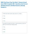 EMD Final Exam Prep Test Bank 1 Newest Actual  Exam With Complete 300&plus; Questions And Correct  Detailed Answers &lpar;Verified Answers&rpar; &vert;Already  Graded A&plus; 