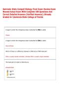Seminole State Campell Biology Final Exam Review Exam  Newest Actual Exam With Complete 180 Questions And  Correct Detailed Answers &lpar;Verified Answers&rpar; &vert;Already  Graded A&plus;Seminole State College of Florida   