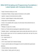 Package deal for WGU D278 Scripting and Programming Foundations Exam Questions and Correct Answers Western Governors University 2026&sol;2027