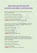 MED SURG HESI PRACTICE QUESTIONS 100&percnt;COMPLETE GRADED A&plus; LATEST 2026 CORRECT ANSWERS 2025&sol;2026