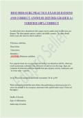 HESI MED-SURG PRACTICE EXAM QUESTIONS AND CORRECT ANSWERS 2025&sol;2026 GRADED A&plus; VERIFIED 100&percnt; CORRECT