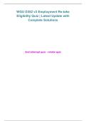 WGU D352 v3 Employment Law Re-take Eligibility Quiz Western Governors University 2026&sol;2027 &ndash; Latest Update with Complete Solutions