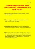 COMBINED SPUTUM BOWL EXAM  2026 QUESTIONS AND ANSWERS&vert; ACE  YOUR GRADES&period;