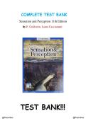 Test Bank - Sensation and Perception&comma; &lpar;11th Edition&rpar; - by E&period; Goldstein &vert; All Chapters&period;