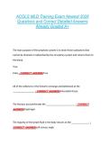ACOLS MLD Training Exam Newest 2026  Questions and Correct Detailed Answers  Already Graded A&plus; 