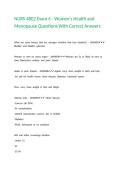NURS 4802 Exam 4 - Women-s Health and Menopause Questions With Correct Answers