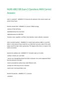 NURS 4802 OB Exam 2 Questions With Correct Answers 