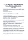 ATI RN Capstone Proctored Complete  Exam Questions And Answers  2026&sol;2027