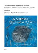 Test Bank to accompany Animal Behavior 12th Edition By Dustin Rubenstein &vert; All Chapters &vert; Expert Verified Answers &vert; Graded A&plus;