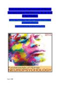 Test Bank for Fundamentals of Human Neuropsychology 8th Edition by Bryan Kolb &vert; Complete Questions & Answers PDF