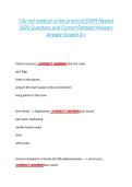 City md medical scribe practical EXAM Newest  2026 Questions and Correct Detailed Answers  Already Graded A&plus; 