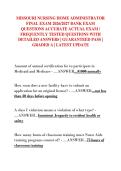 MISSOURI NURSING HOME ADMINISTRATOR  FINAL EXAM 2026&sol;2027 BANK EXAM  QUESTIONS ACCURATE ACTUAL EXAM &sol;  FREQUENTLY TESTED QUESTIONS WITH  DETAILED ANSWERS &vert; GUARANTEED PASS &vert;  GRADED A &vert; LATEST UPDATE 