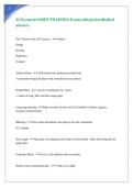 SGTs course SSDEP TRAINING Exam with precise detailed answers