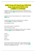 AORN Periop 101 Final Exam UPDATED  Study Guide QUESTIONS AND  CORRECT ANSWERS 