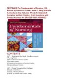 Test Bank for Fundamentals of Nursing 12th Edition by Patricia A&period; &vert; Complete Questions & Answers PDF