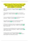 AORN Periop 101 Final UPDATED Study Guide QUESTIONS  AND CORRECT ANSWERS 