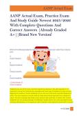 AANP Actual Exam Questions and Answers Comprehensive Nurse Practitioner Certification Practice Test 2025&sol; 2026