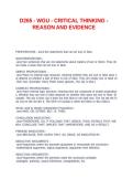 D265 - WGU - Critical Thinking - Reason and Evidence