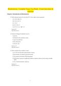 Biochemistry Complete Exam Test Bank Questions and Answers 2025&sol; 2026